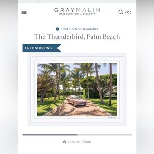 Gray Malin “The Thunderbird,” Palm Beach Photo